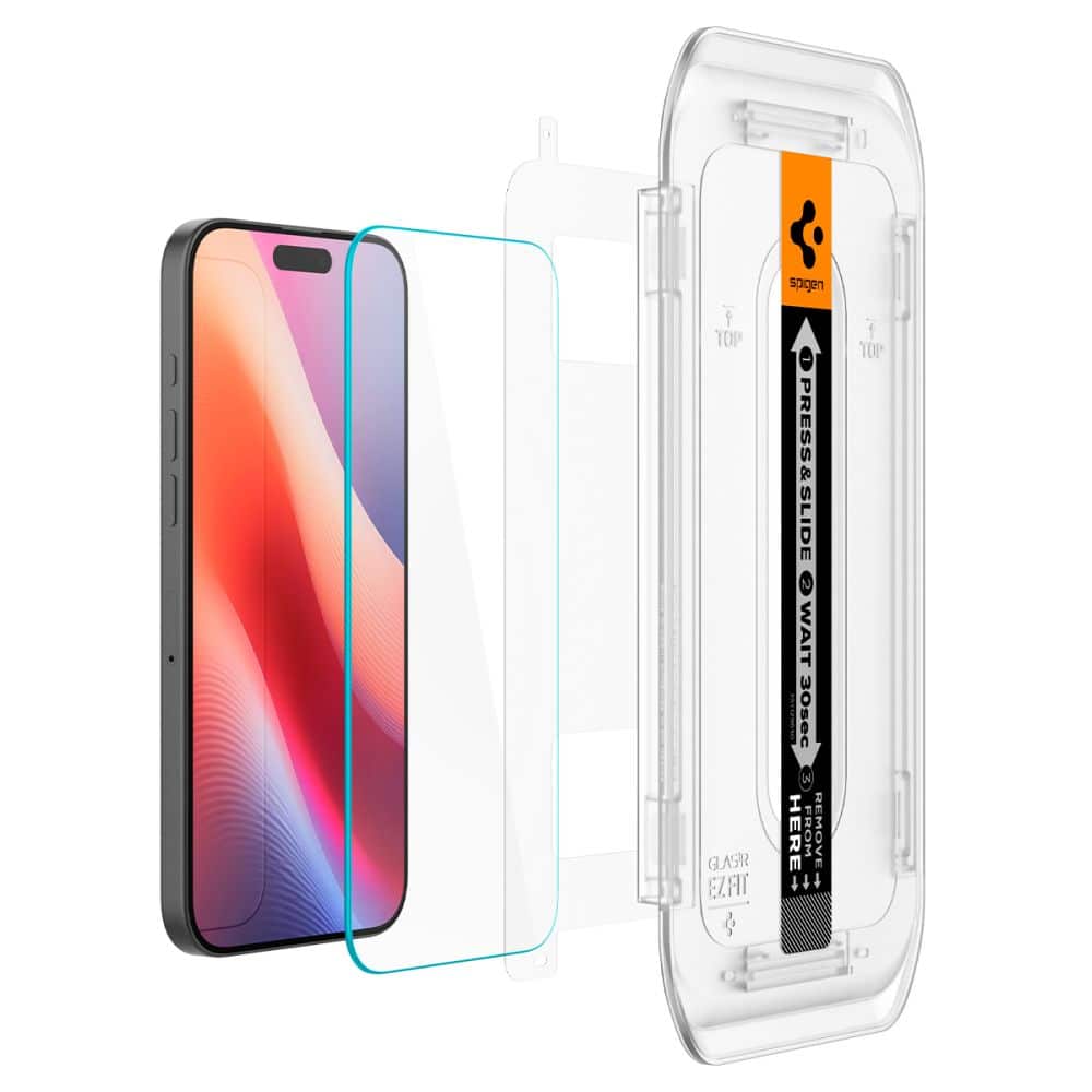Spigen - Glas.tR EZ-FIT (2 kosa) kaljeno steklo AGL07928 za iPhone 16 Pro/ iPhone 17/ iPhone 17 Pro -clear