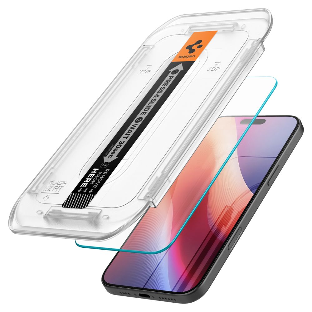Spigen - Glas.tR EZ-FIT (2 kosa) kaljeno steklo AGL07928 za iPhone 16 Pro/ iPhone 17/ iPhone 17 Pro -clear