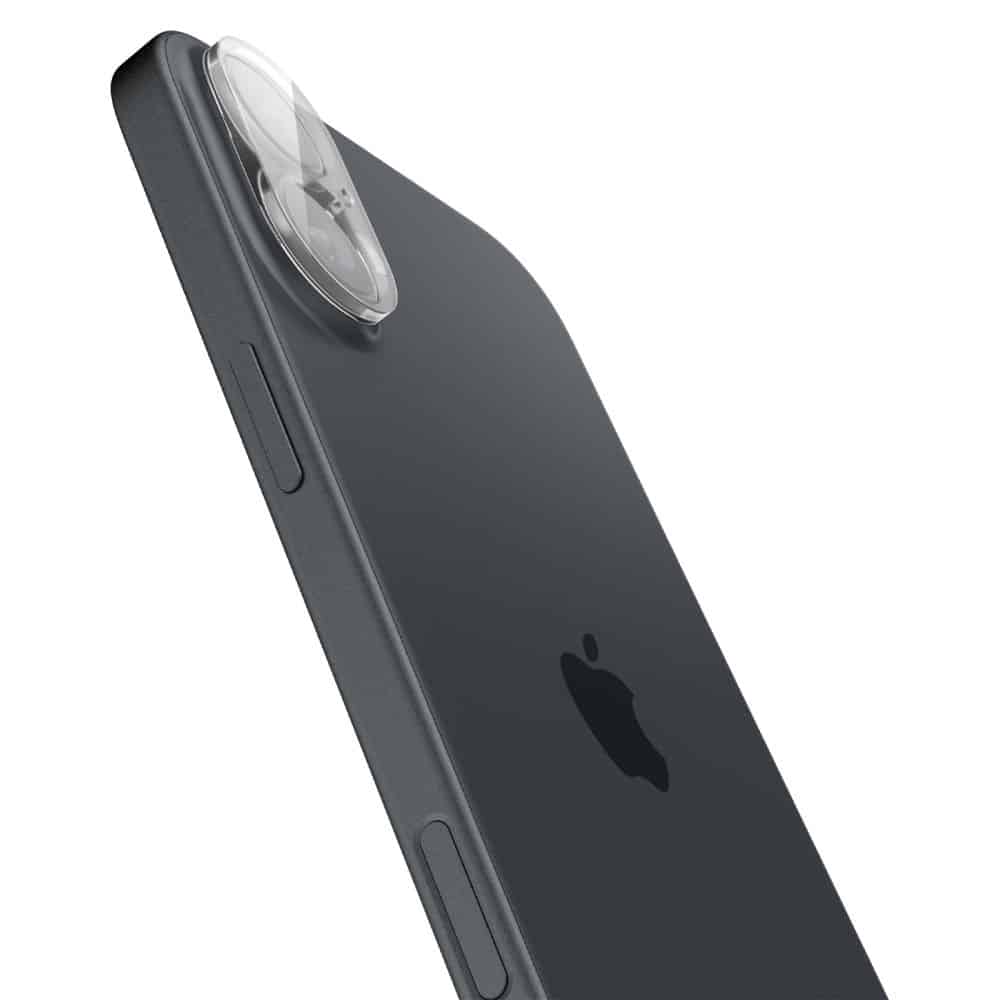 Spigen Glass tR Optik steklo za kamero 2 kosa AGL07923 za iPhone 16 / 16 Plus – Crystal Clear