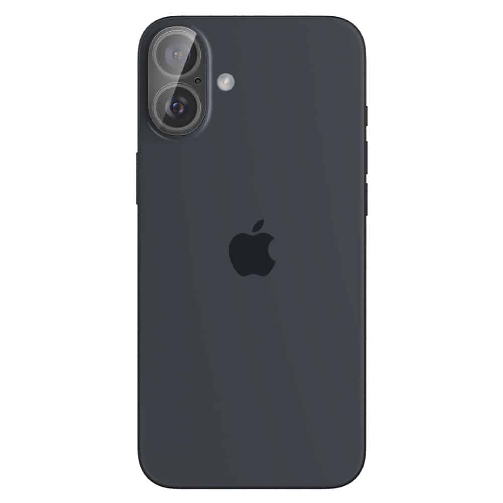 Spigen Glass tR Optik steklo za kamero 2 kosa AGL07923 za iPhone 16 / 16 Plus – Crystal Clear