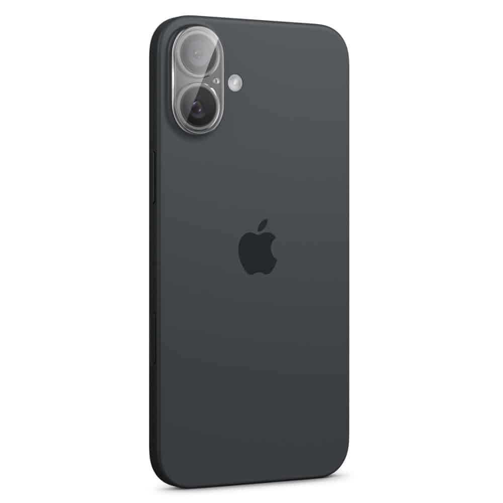 Spigen Glass tR Optik steklo za kamero 2 kosa AGL07923 za iPhone 16 / 16 Plus – Crystal Clear