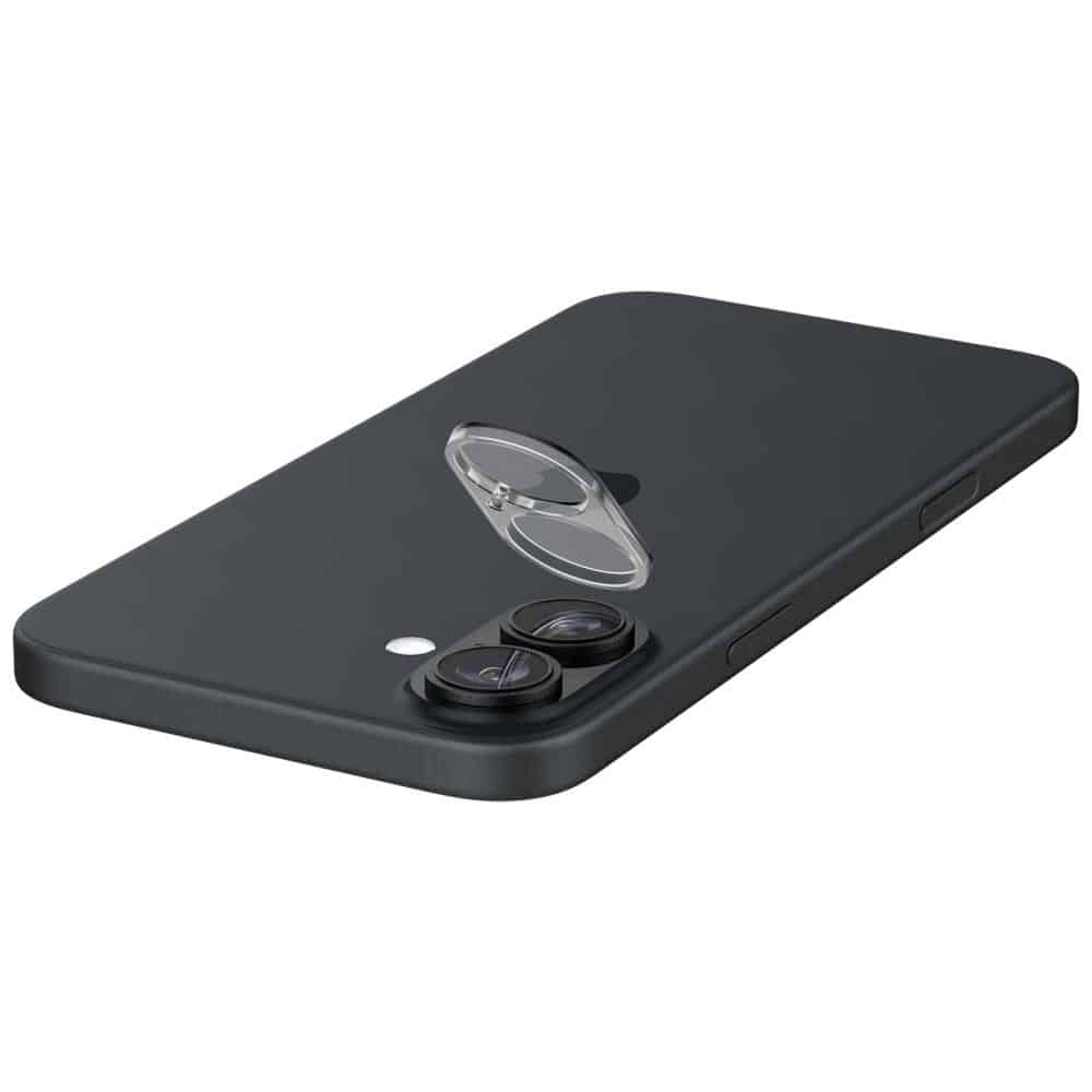 Spigen Glass tR Optik steklo za kamero 2 kosa AGL07923 za iPhone 16 / 16 Plus – Crystal Clear