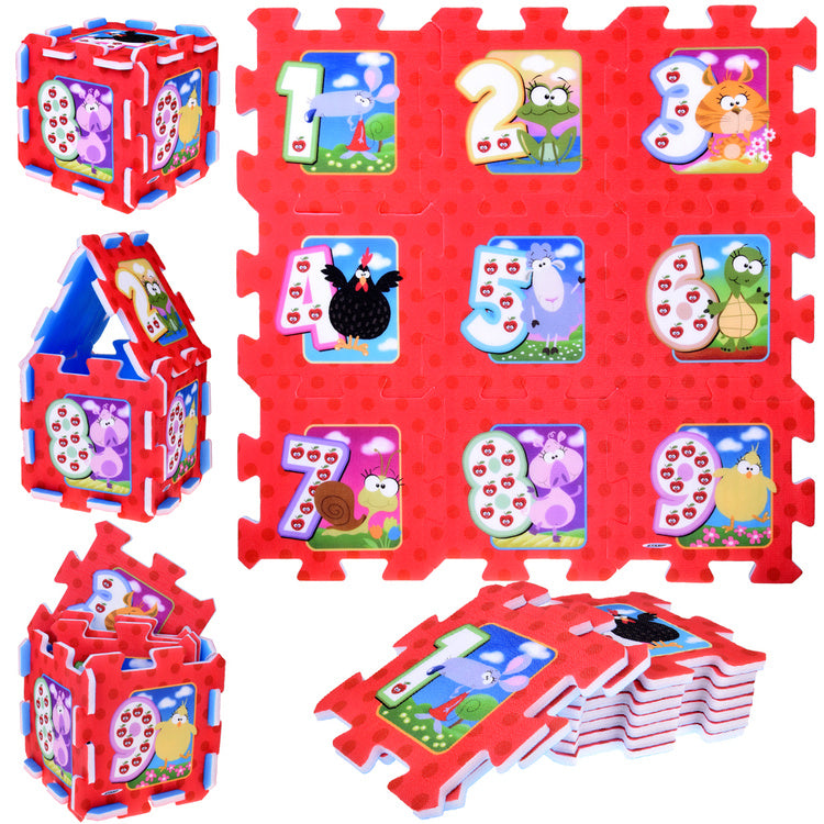 Podne mekane puzzle Animals Numbers