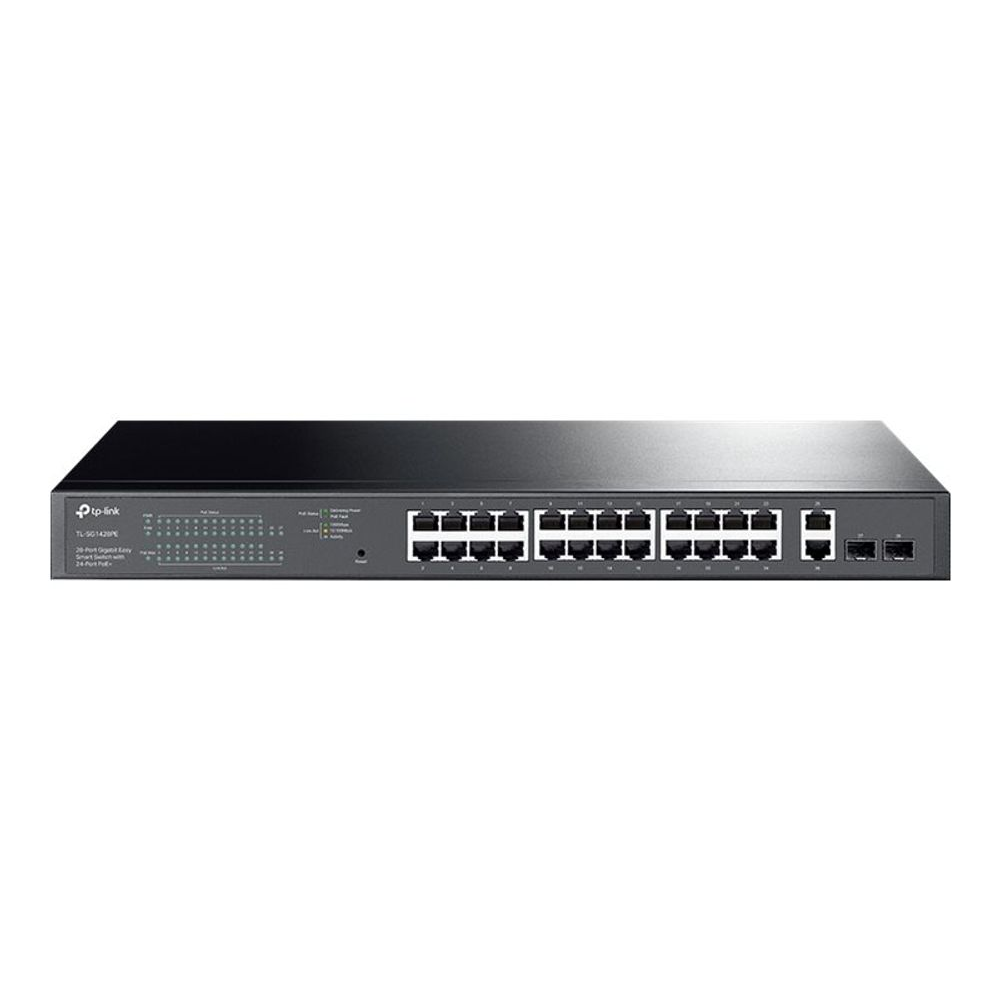 TP-Link TL-SG1428PE mrežni prekidač Upravljano L2 Gigabit Ethernet (10/100/1000) Podrška za napajanje putem Etherneta (PoE) 1U Crno