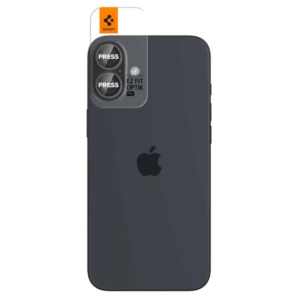 Spigen - Optik.tR steklo za kamero (2 kosa) AGL08531 za iPhone 16 / iPhone 16 Plus - prozorno