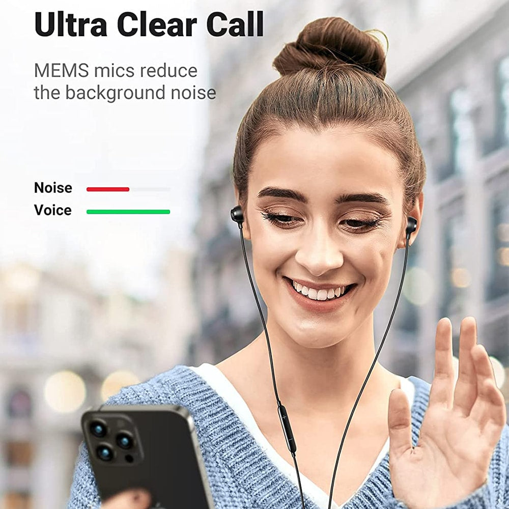 Ugreen – Stereo slušalke (30631) – In-Ear z MFI Lightning priključkom – črne