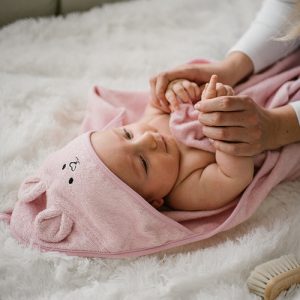 BabyOno Ručnik bambus 100x100 cm, with ears, krem