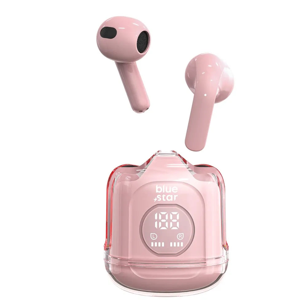 Brezžične/bluetooth stereo slušalke Blue Star TWS Transparency Fi22 roza