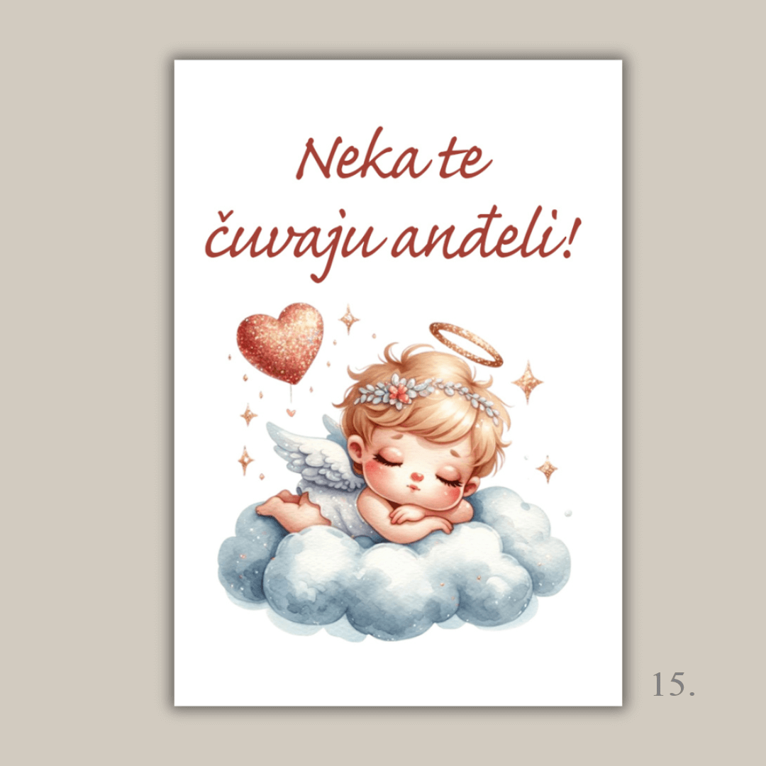 Magneti "Naj te čuvajo angeli" – nežen spomin za krst, rojstvo in posebne trenutke