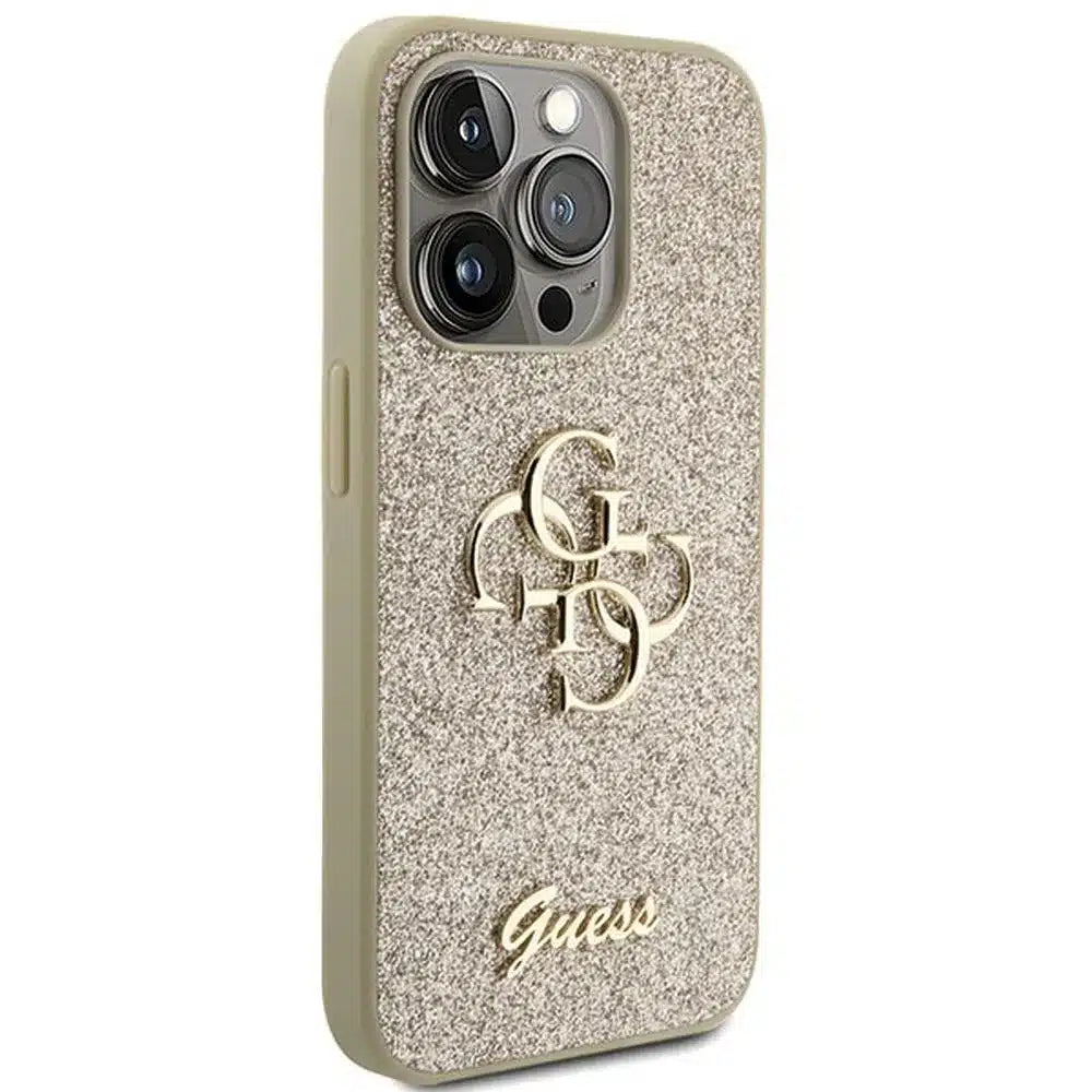 Originalna GUESS Hardcase GUHCP15XHG4SGD torbica za iPhone 15 PRO MAX (Fixed Glitter Big 4G / zlata)