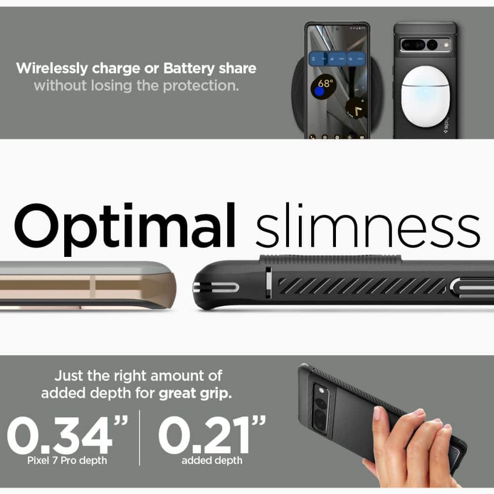 SPIGEN RUGGED ARMOR MASKA ZA GOOGLE PIXEL 7 PRO MAT ČRNA
