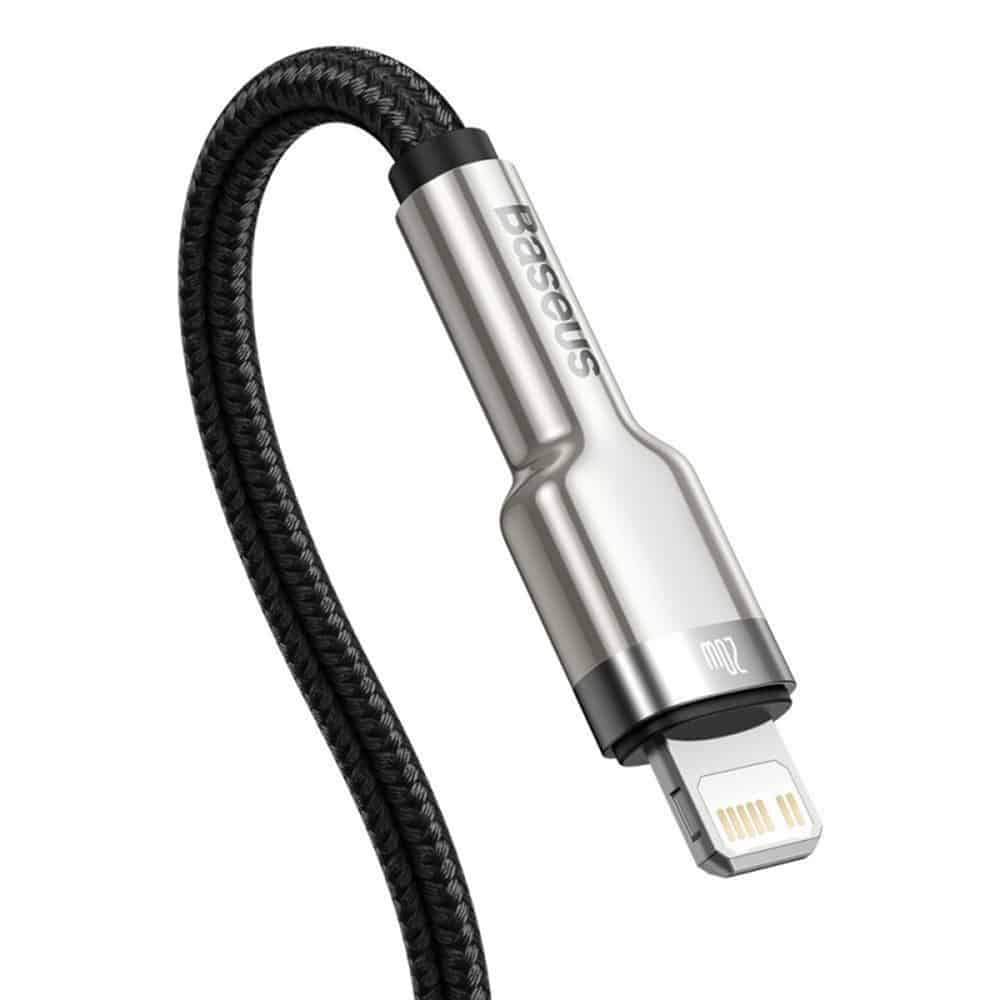 Baseus - Podatkovni kabel serije Cafule Metal (CATLJK-B01) - Type-C v Lightning, 20W, 2m