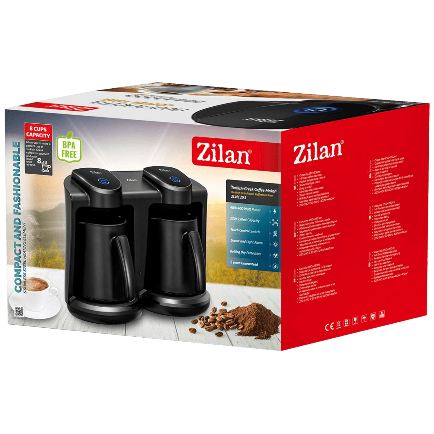Zilan Aparat za tursku kavu, 400W + 400W, 8 šalica - ZLN1291