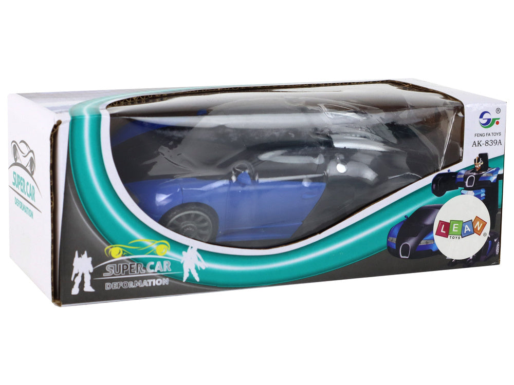 Auto robot za igru BUG 2u1 - crno/plavi