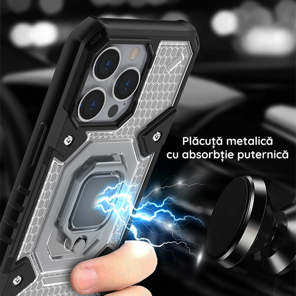 Techsuit - Honeycomb Armor ovitek za Samsung Galaxy A52 4G / A52 5G / A52s 5G - črna