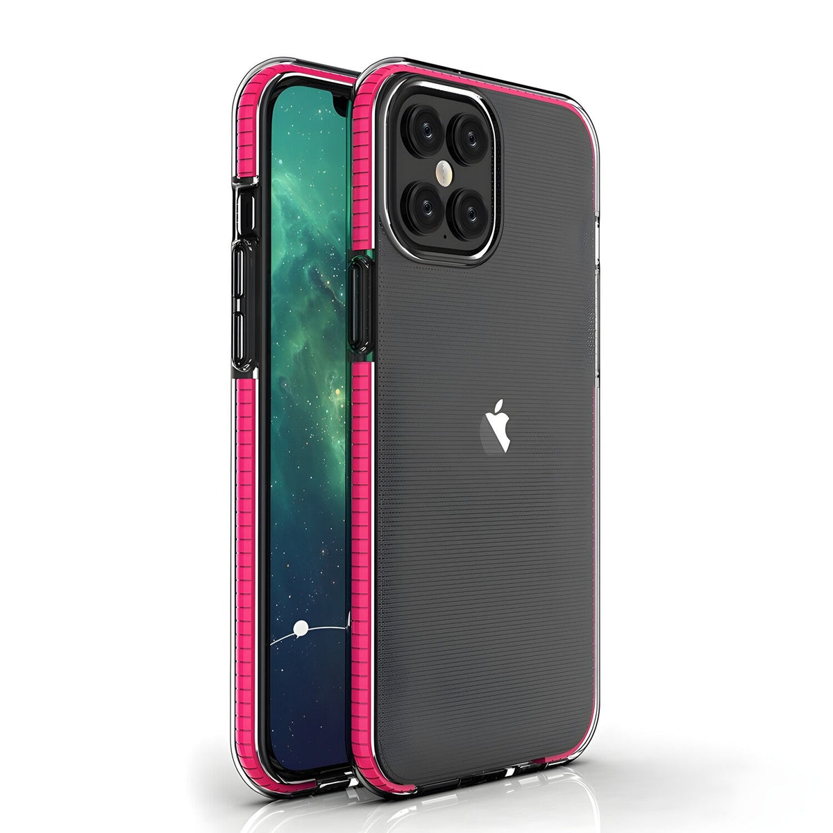 Futrola Spring clear TPU za Apple iPhone 12 Pro Max - Roza