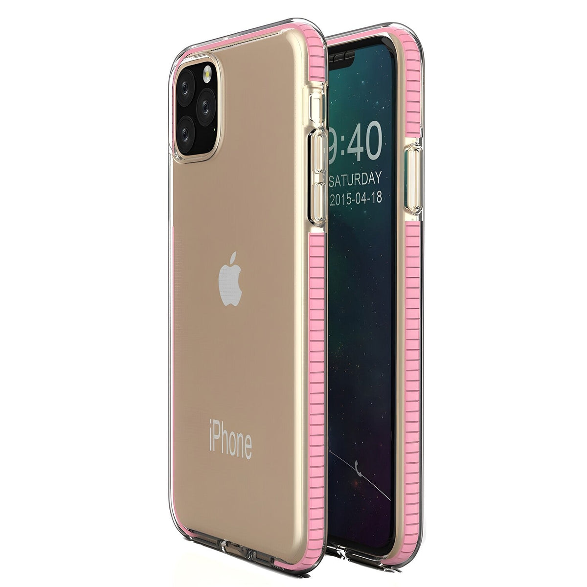 Futrola Spring clear TPU za Apple iPhone 11 Pro - Svijetlo roza