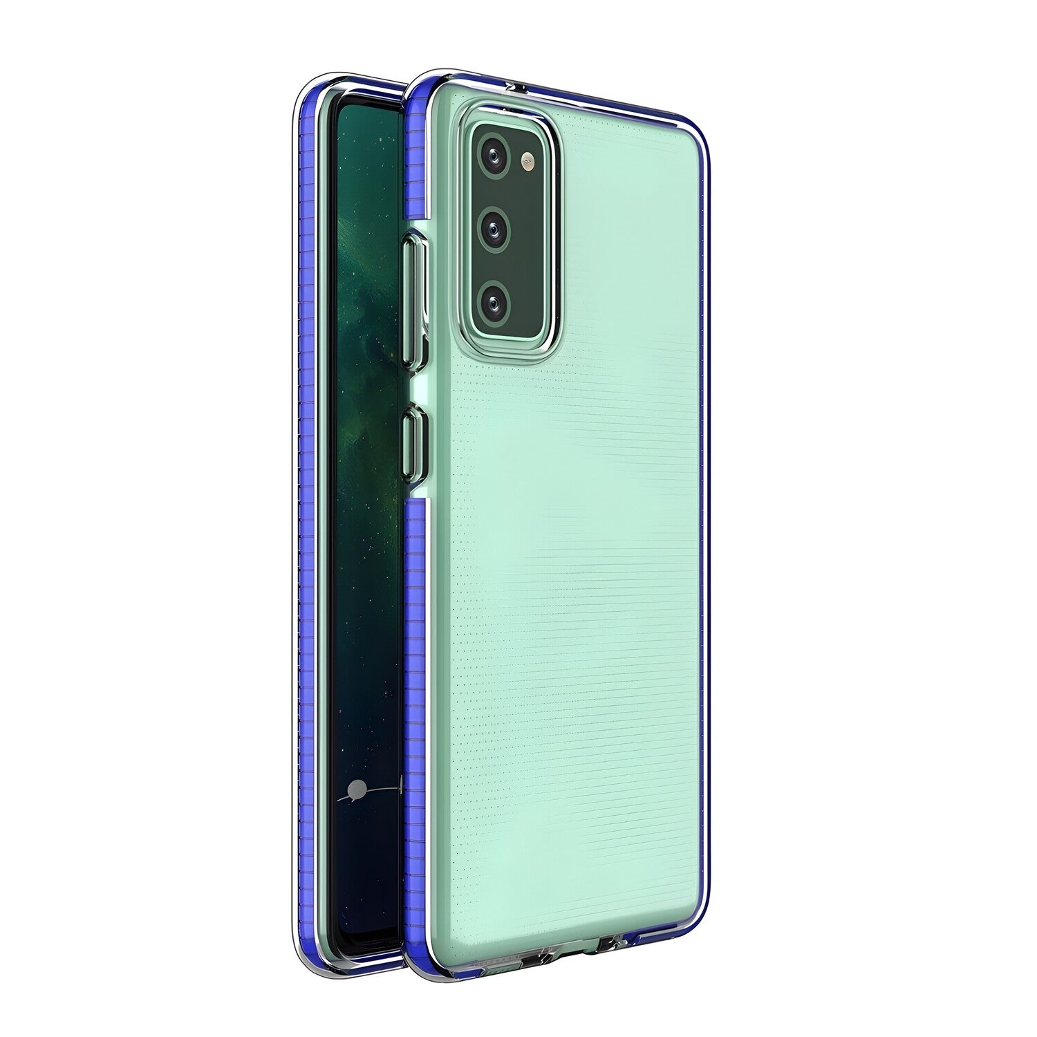 Futrola Spring clear TPU za Samsung Galaxy A72 5G - Tamno plava KP8759