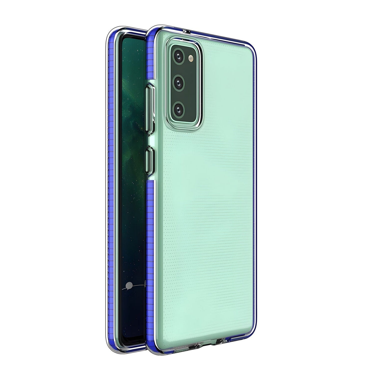 Futrola Spring clear TPU za Samsung Galaxy A72 5G - Tamno plava