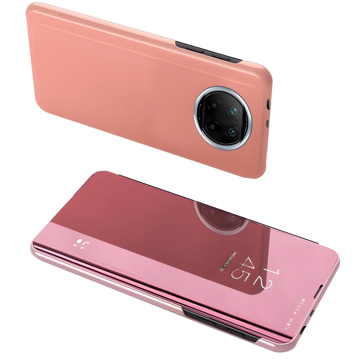 Futrola Clear View za Xiaomi Redmi Note 9T 5G - Roza