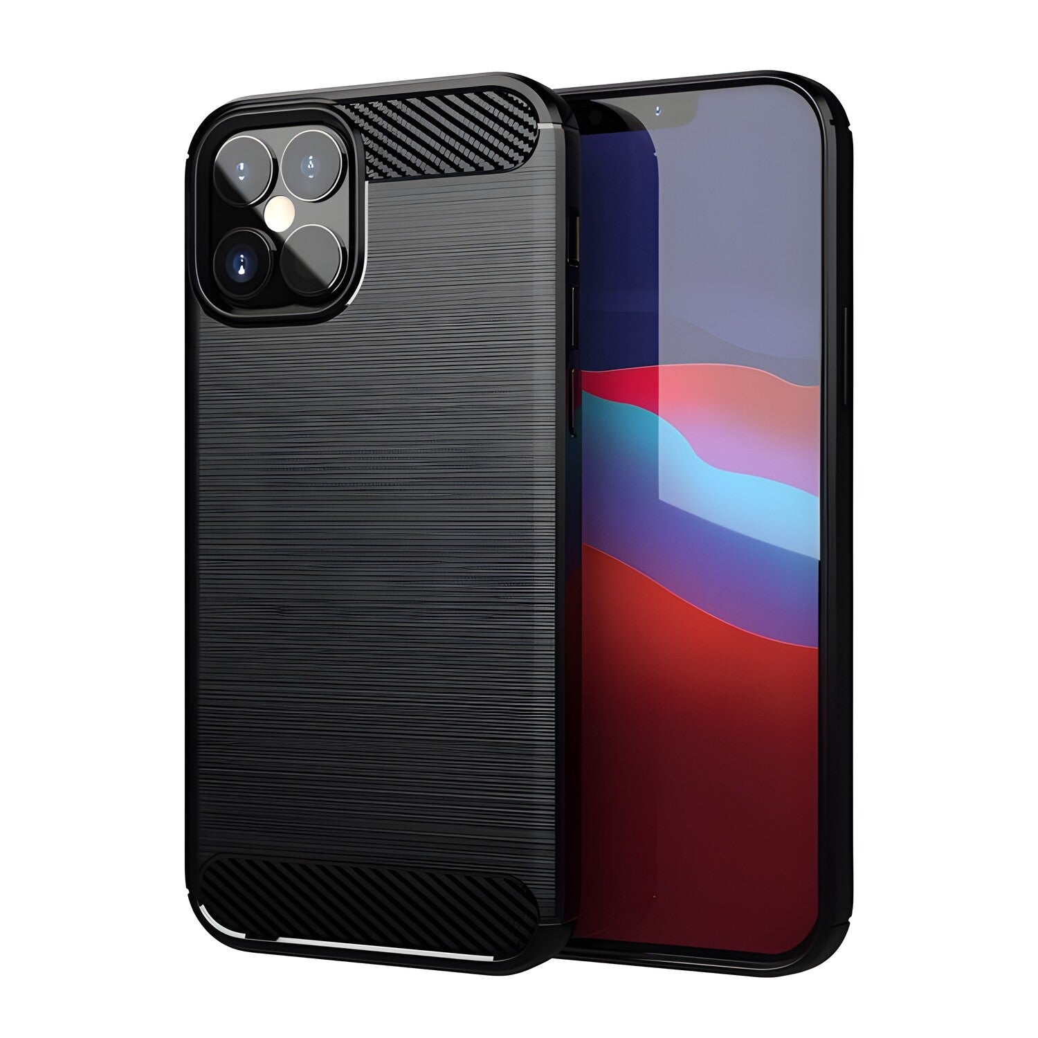 Futrola Carbon Shield TPU za Apple iPhone 12 Mini - Crna KP9418
