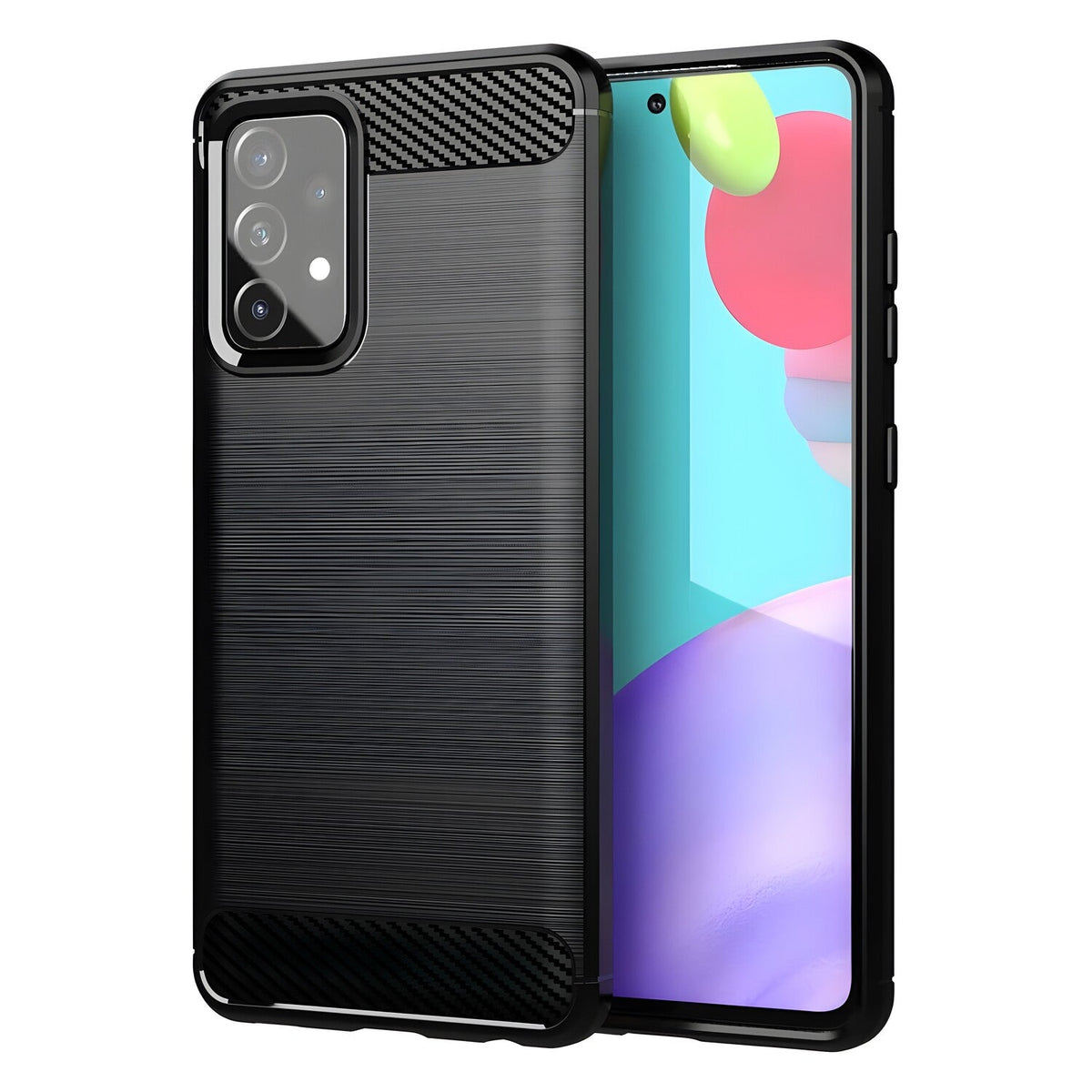 Futrola Carbon Shield TPU za Samsung Galaxy A72 5G/Galaxy A72 4G - Crna
