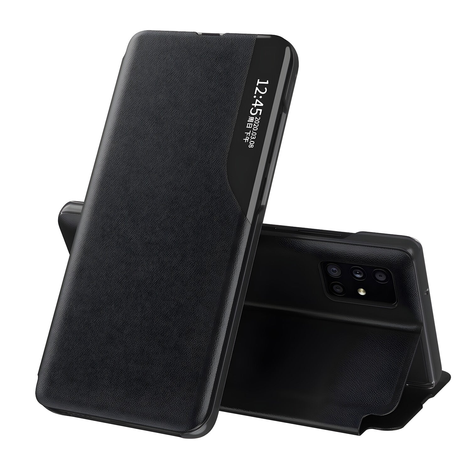 Elegantna knjižna futrola View Case za Huawei P40 - Crna KP9689