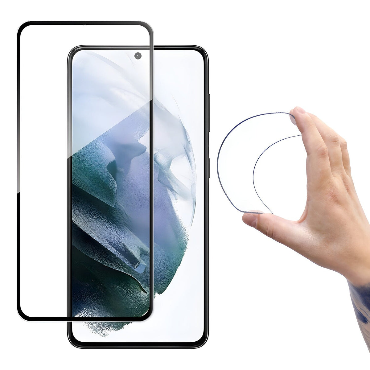 Wozinsky fleksibilno zaštitno staklo za pre Samsung Galaxy S21 5G - Crna
