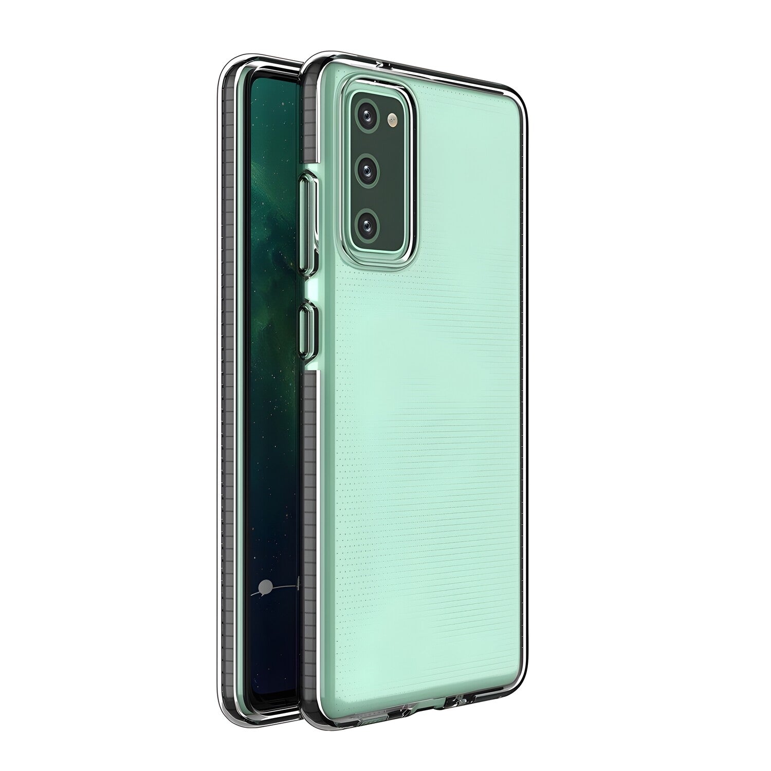 Futrola Spring clear TPU za Samsung Galaxy A02s - Crna KP10511