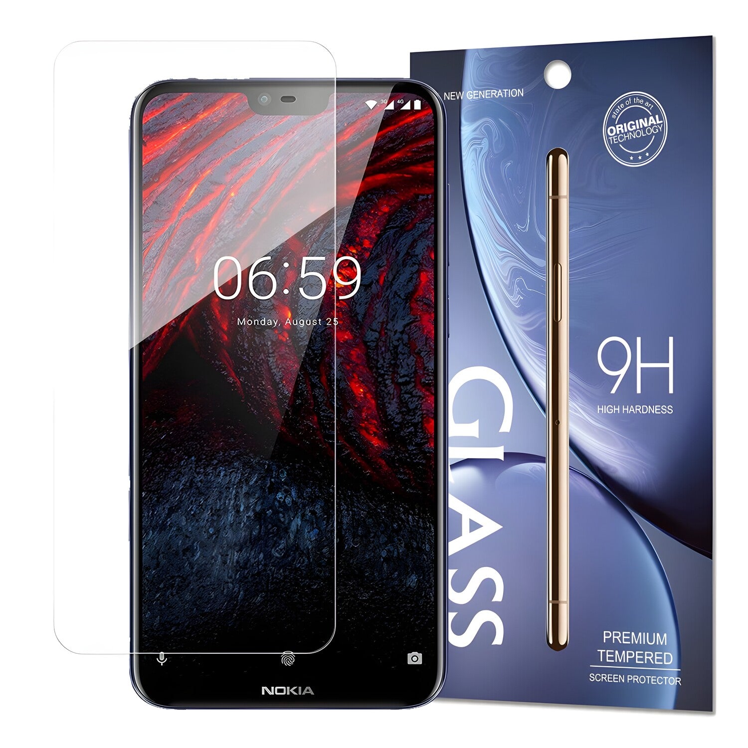 Kaljeno staklo 9H za Nokia Nokia X6 2018/Nokia 6.1 Plus - Prozirna KP13260