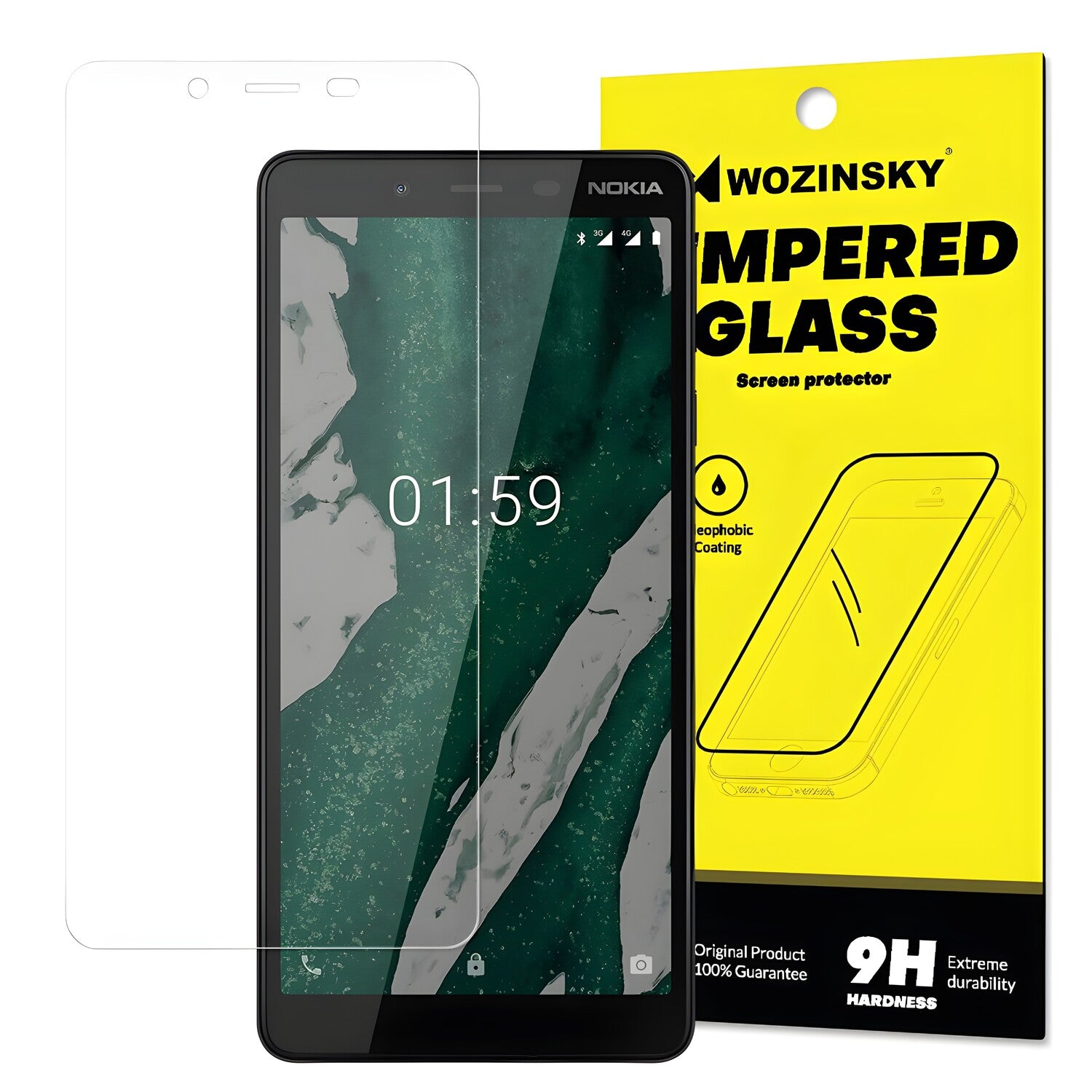 Kaljeno staklo 9H za Nokia 1 Plus - Prozirna KP13312