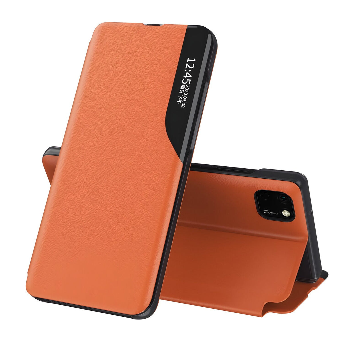 Elegantna knjižna futrola View Case za Huawei Y5P - Narančasta