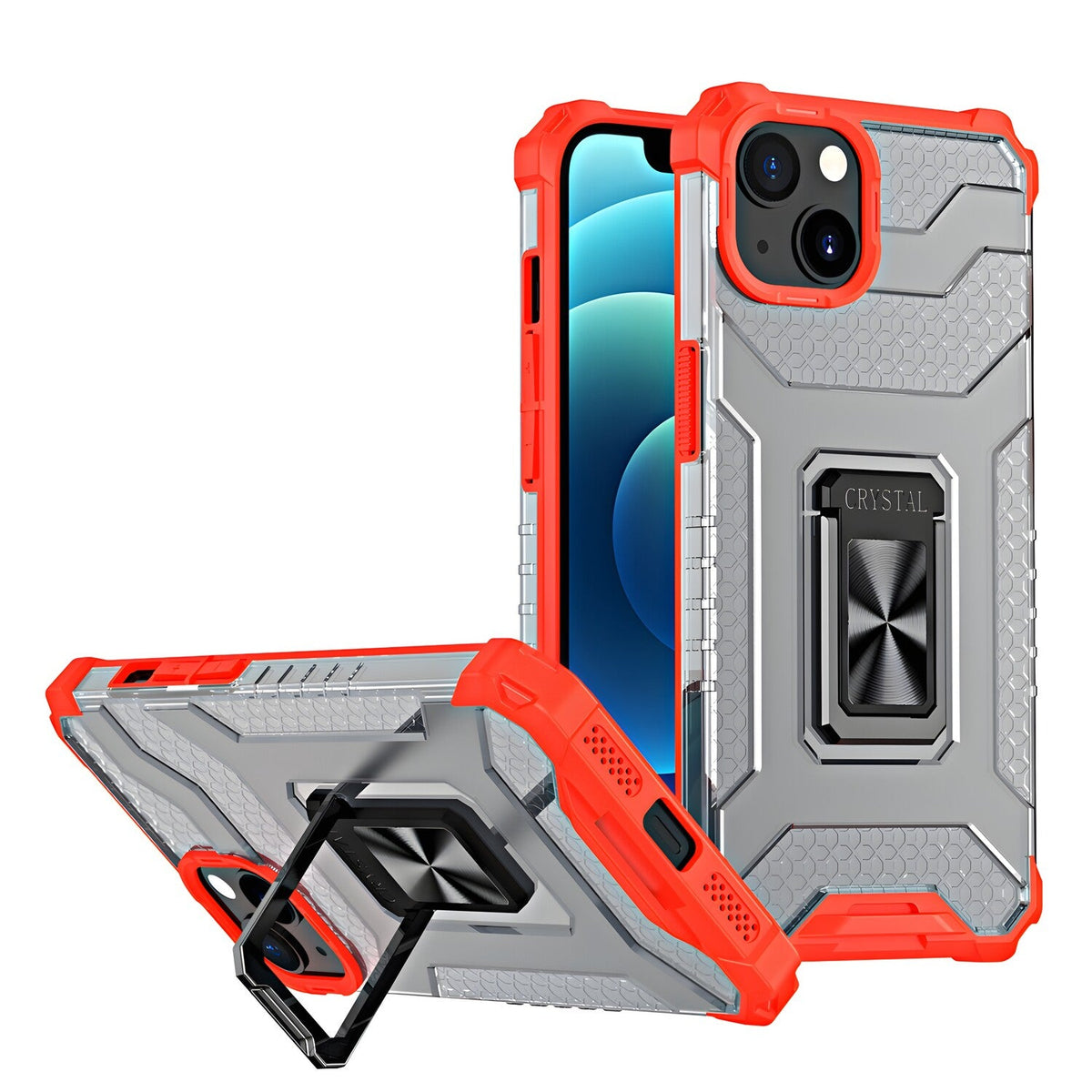 Futrola Crystal Ring Case za Apple iPhone 13 - Crvena