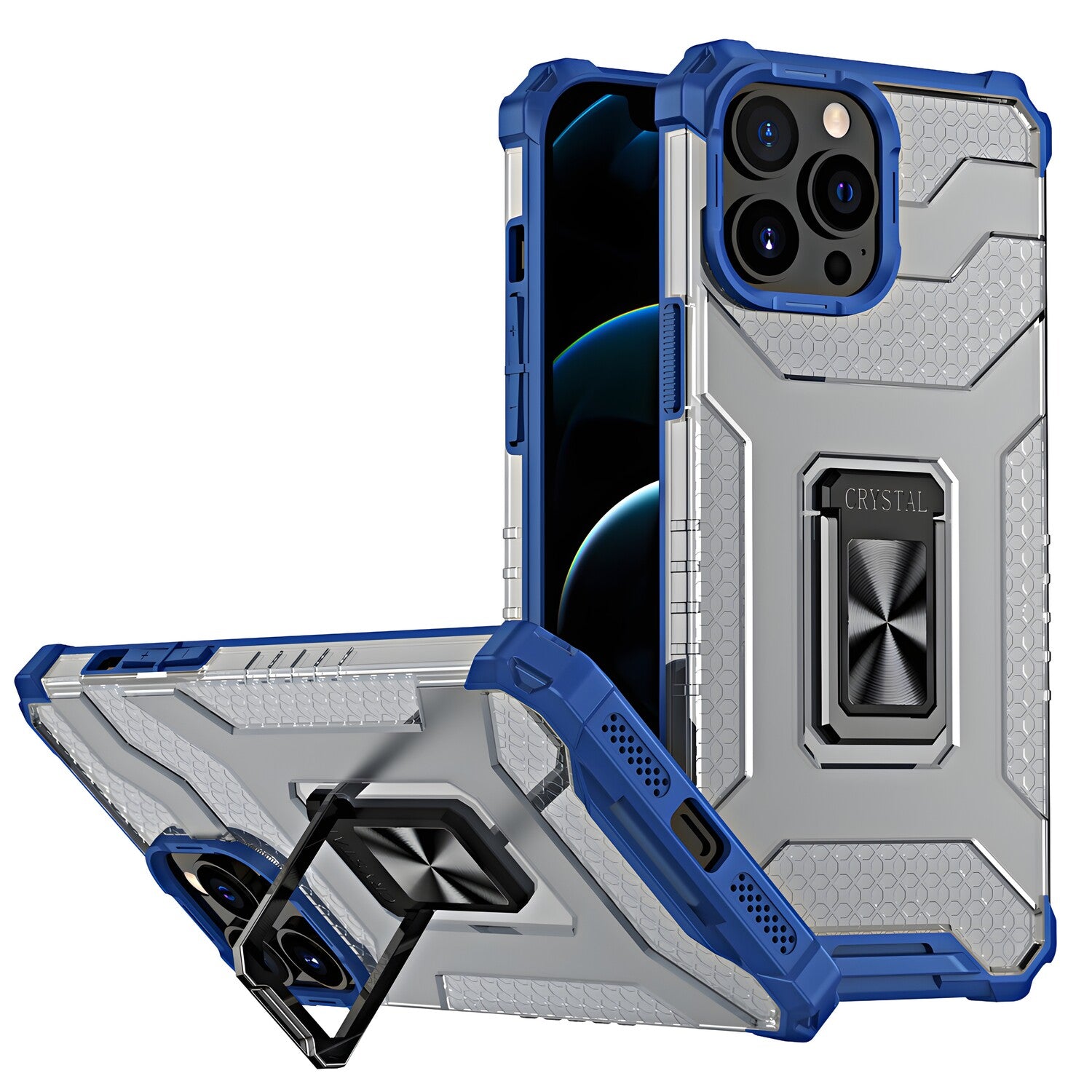 Futrola Crystal Ring Case za Apple iPhone 13 Pro Max - Plava KP13926