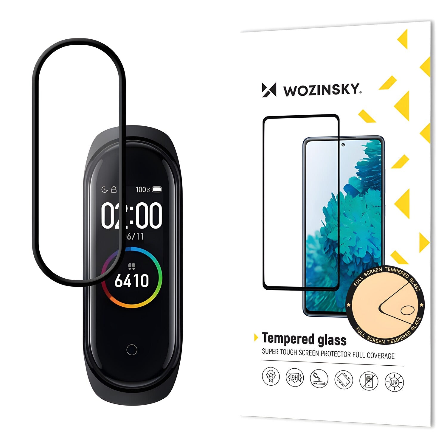 Wozinsky zaštitno kaljeno staklo za Xiaomi Mi Band 5/Mi Band 6 - Crna KP13968