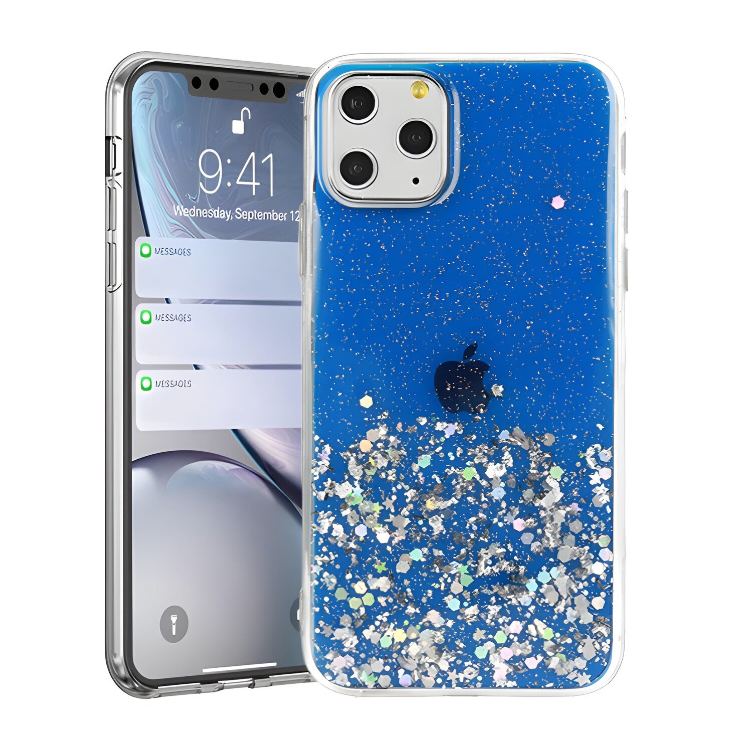 Futrola sa šljokicama za Samsung Galaxy A70 - Tamno plava KP18048