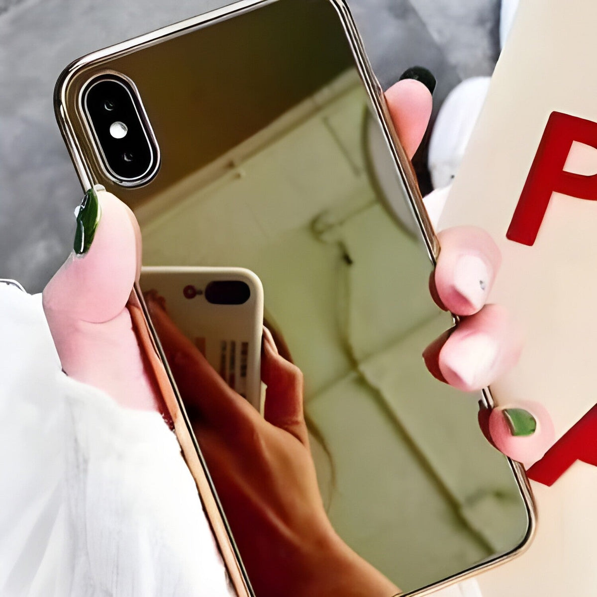 Sjajna ogledalska futrola za Huawei P Smart - Zlatna