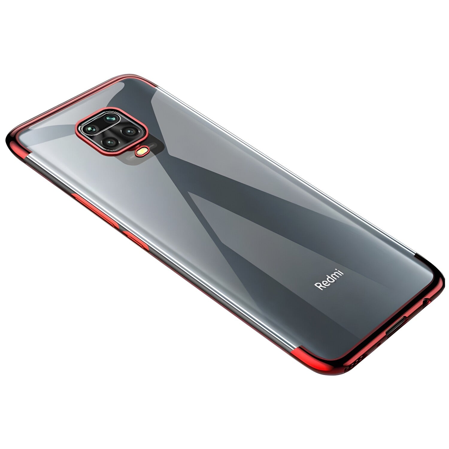 Futrola Clear Color s obojenim rubom za Xiaomi Redmi Note 9 - Crvena KP22082