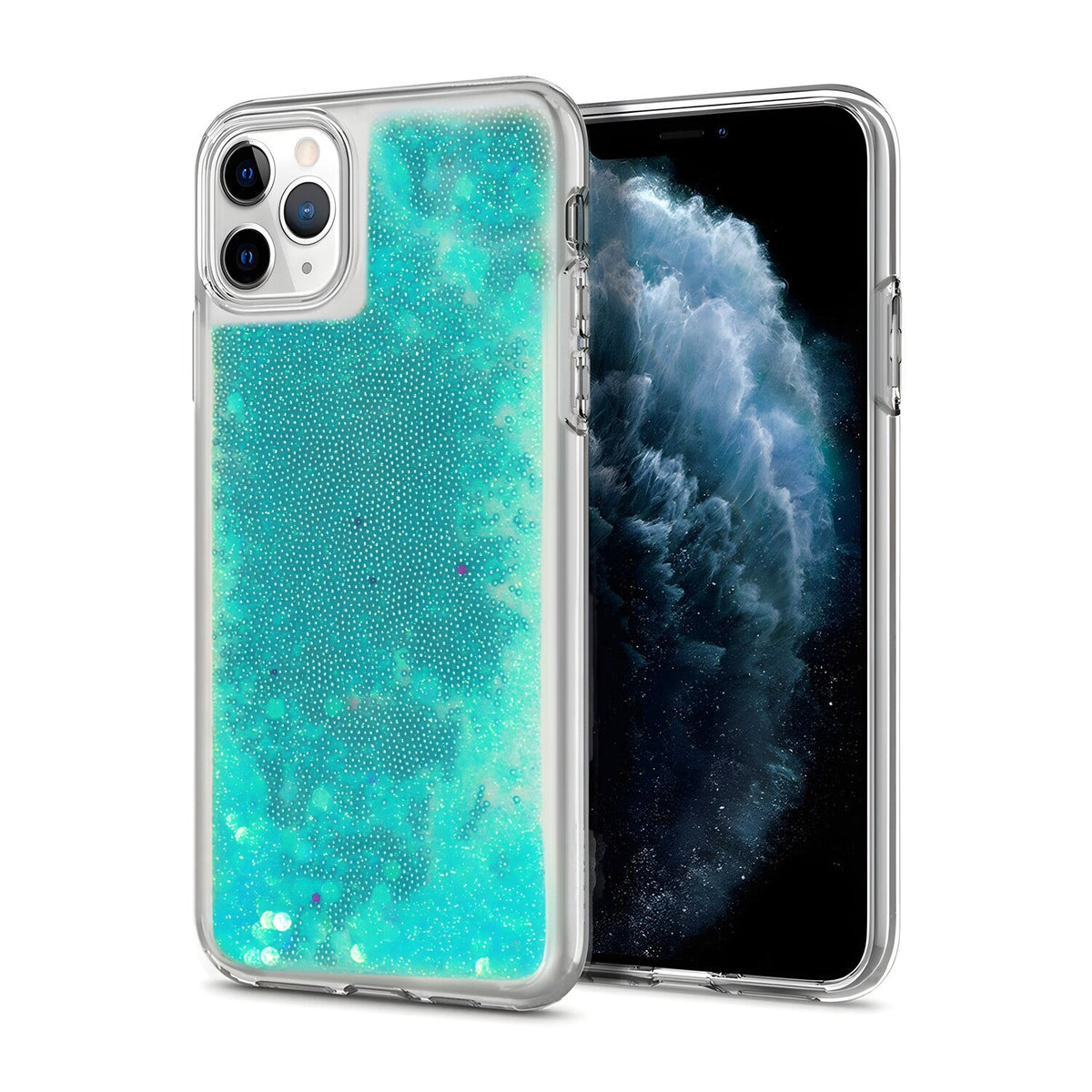 Futrola s tekućim šljokicama za Samsung Galaxy A6 2018 - Plava