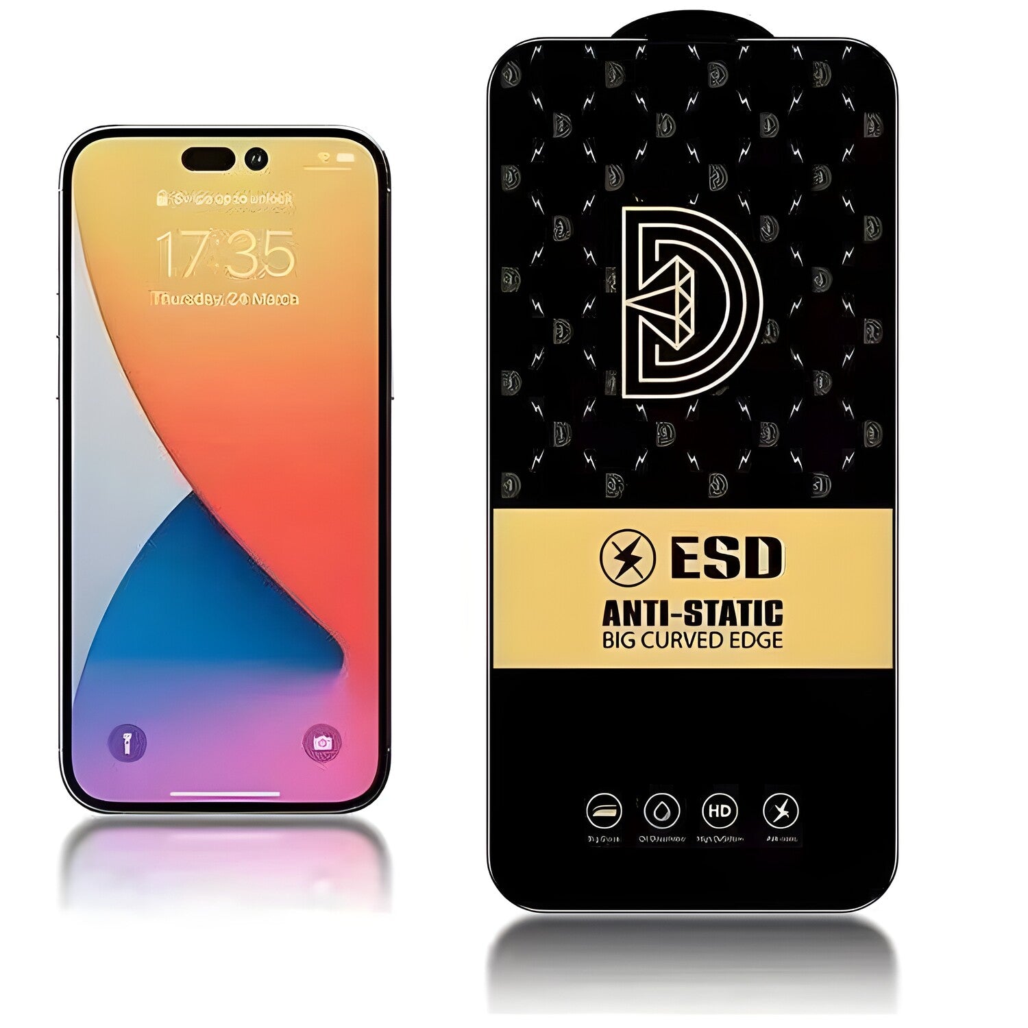 Diamond antistatičko kaljeno staklo za Apple iPhone 14 - Crna KP24211