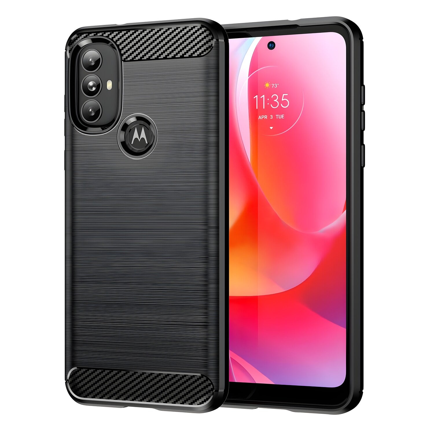 Futrola Carbon Shield TPU za Motorola Moto G Power 2022 - Crna KP24409