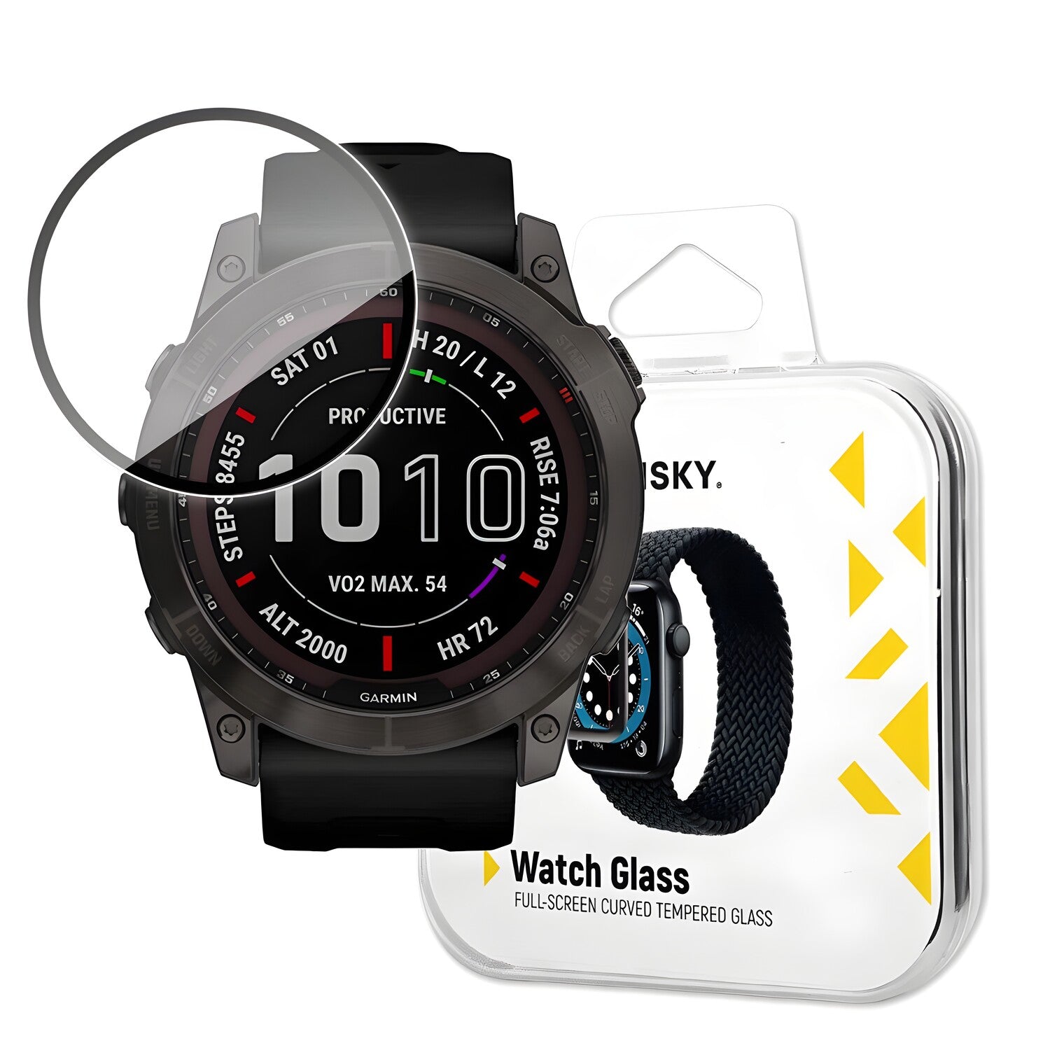 Wozinsky zaštitno staklo za satove za Garmin Fenix 7 - Crna KP24717