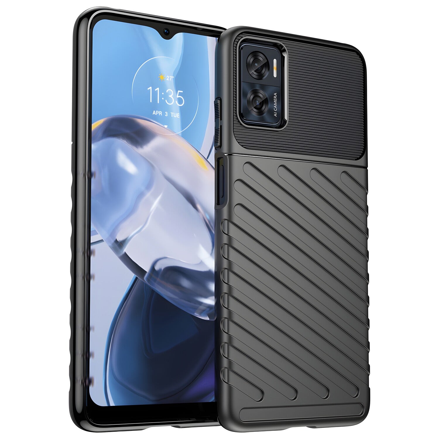 Otporna Thunder futrola za Motorola Moto E32/Moto E32s - Crna KP24745