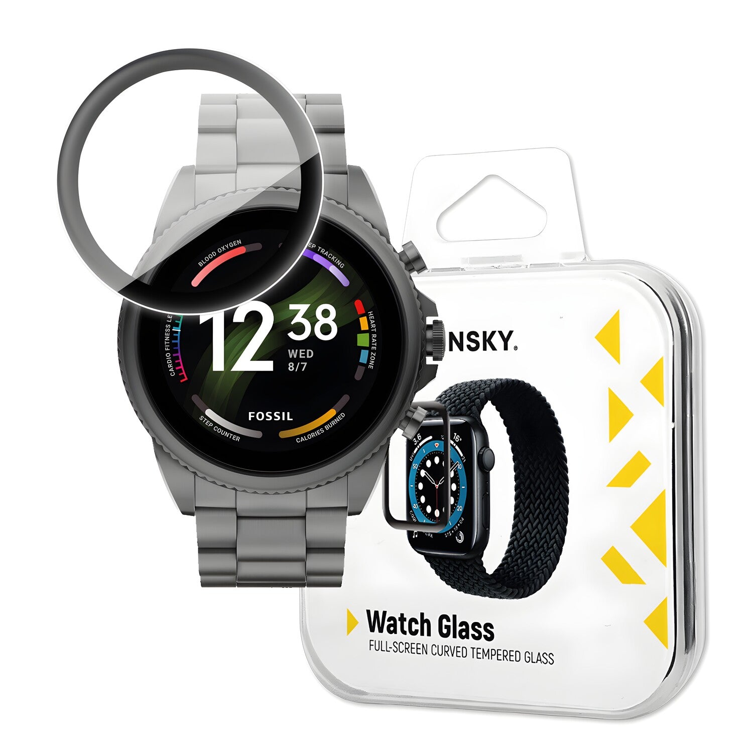 Wozinsky zaštitno staklo za satove za Fossil Gen 6 - Prozirna KP26536