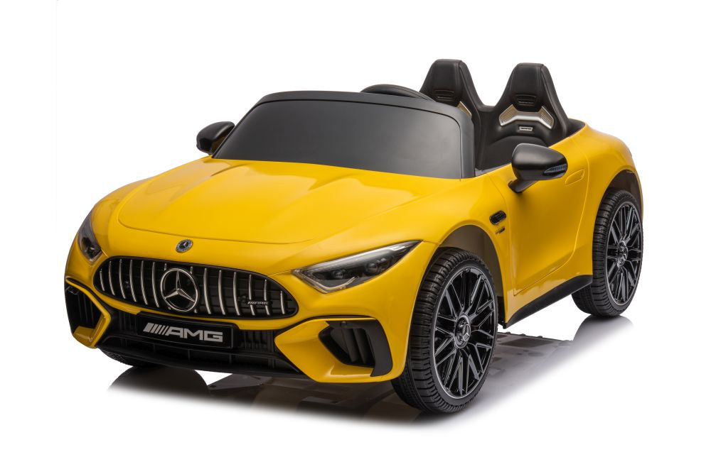 Licencirani auto na akumulator Mercedes AMG SL63 - žuti/lakirani