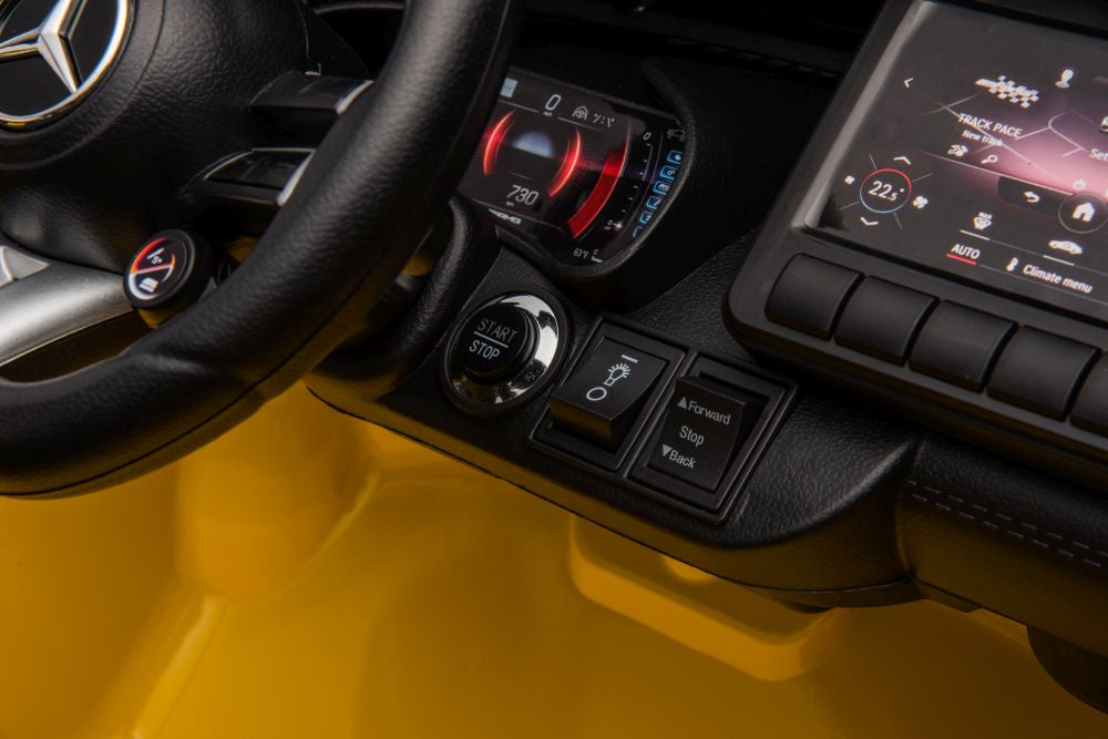 Licencirani auto na akumulator Mercedes AMG SL63 - žuti/lakirani