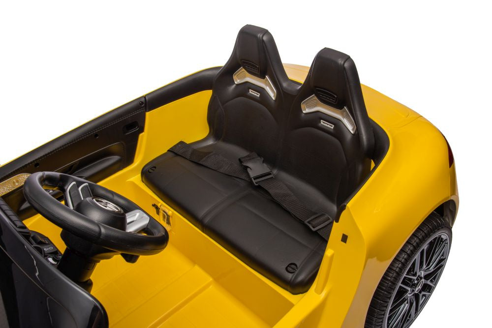 Licencirani auto na akumulator Mercedes AMG SL63 - žuti/lakirani