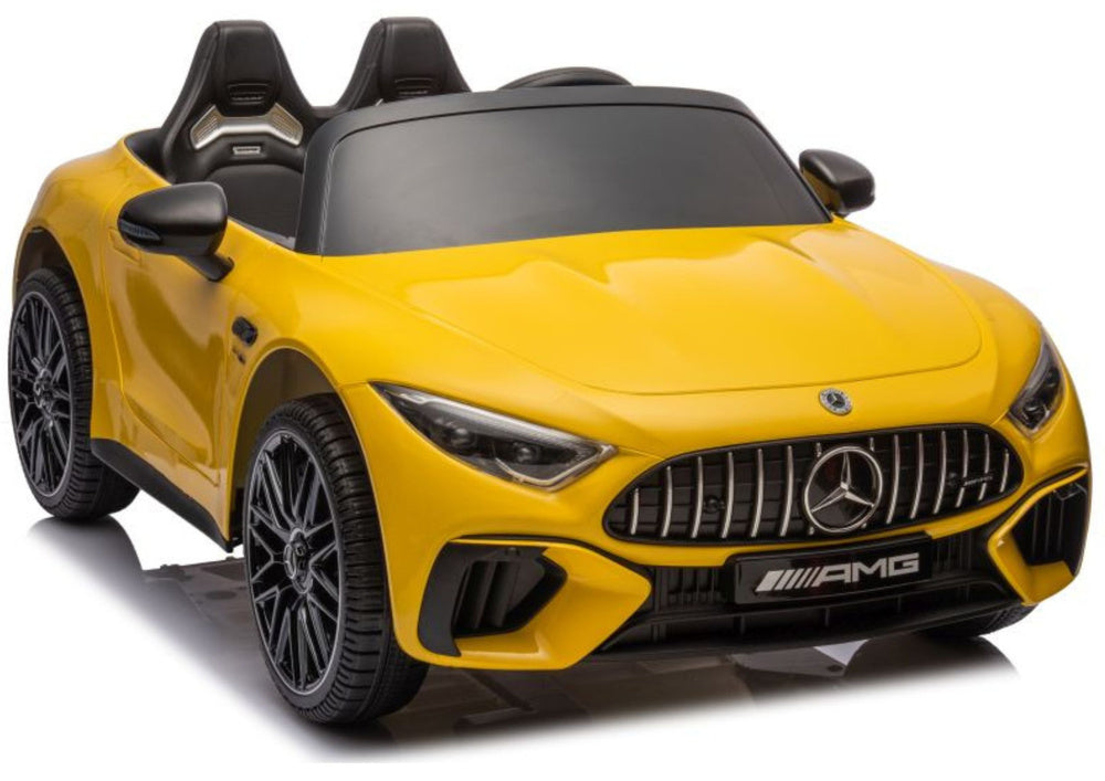 Licencirani auto na akumulator Mercedes AMG SL63 - žuti/lakirani
