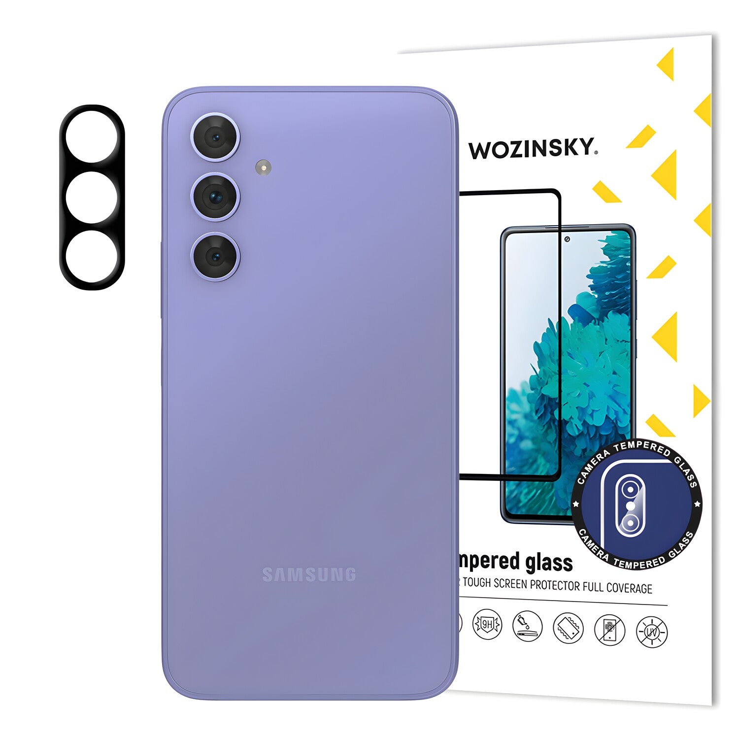 Wozinsky kaljeno staklo za kameru 9H za Samsung Galaxy A54 - Crna KP27661