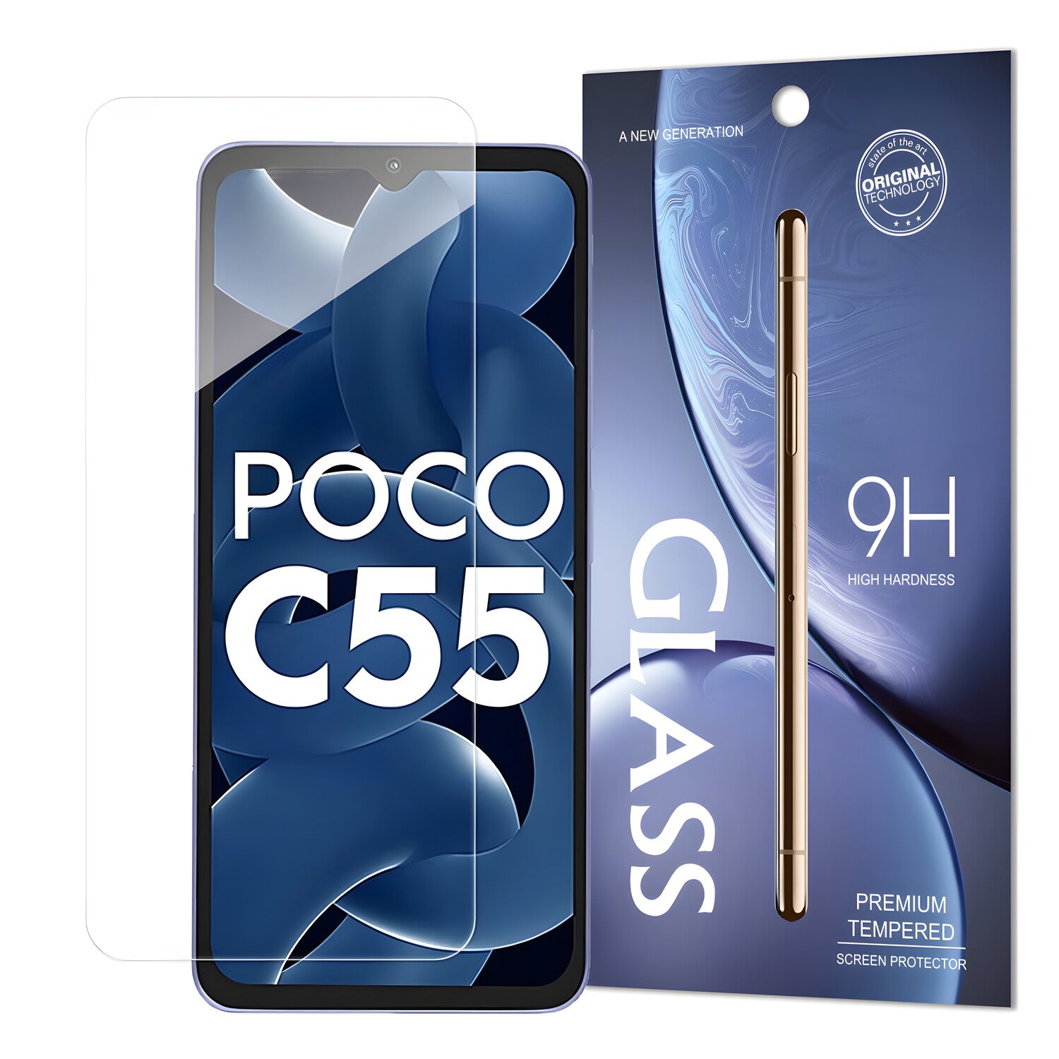 Kaljeno staklo 9H za Xiaomi Redmi 11A/Redmi 12C/Poco C55 - Prozirna KP27667
